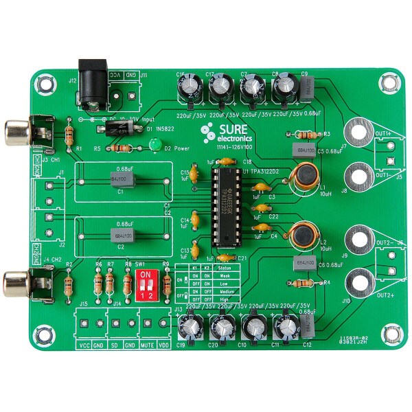 Main product image for Sure AA-AK32151 2x15W Class-D Stereo Power Amp Kit 320-322